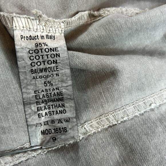 Sunny Studio Paris grey raw edge bling pocket button down shirt, 9 - Picture 10 of 10